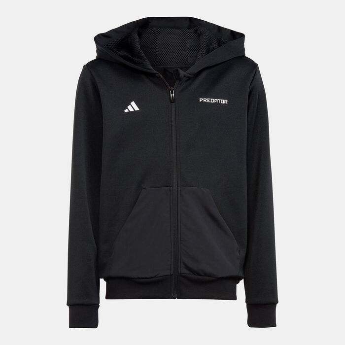 adidas Kids' Predator Full-Zip Hoodie Black adidas Kids' Predator Full-Zip Hoodie Black image number 0
