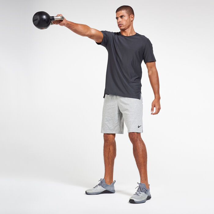 Nike Men's Dri-FIT Cotton 2.0 Training Shorts Grey Nike Men's Dri-FIT Cotton 2.0 Training Shorts Grey image number 2