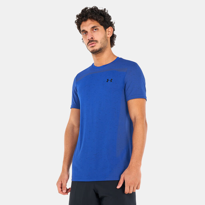Under Armour Men's UA Seamless T-Shirt Blue Under Armour Men's UA Seamless T-Shirt Blue image number 0