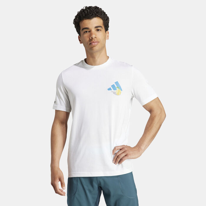 adidas Men's AEROREADY Tennis Graphic T-Shirt White adidas Men's AEROREADY Tennis Graphic T-Shirt White image number 0