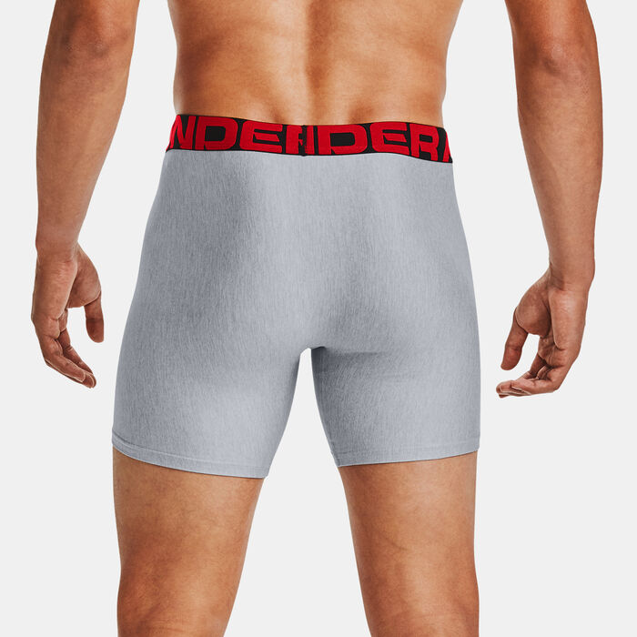 Under Armour Men's Tech™ 6-Inch Boxerjock® Boxers (2 Pack) Grey image number 1