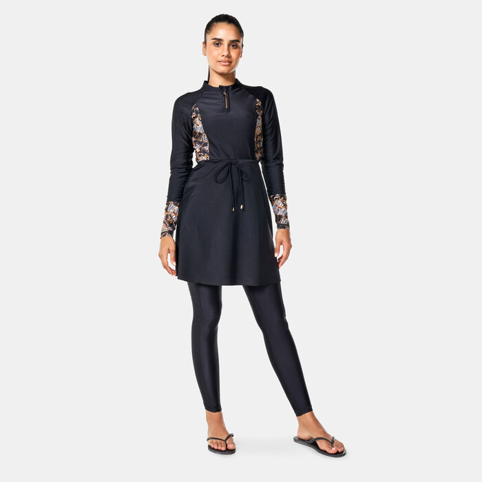 COEGA Women's Modest Skirted 2-Piece Swimsuit Black COEGA Women's Modest Skirted 2-Piece Swimsuit Black image number 2