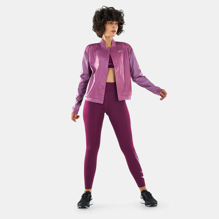 Nike Women's Swoosh Running Jacket Pink image number 2