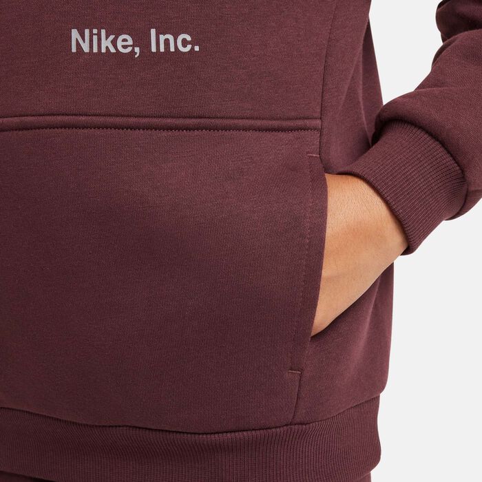 Nike Kids' Sportswear Club Fleece Hoodie Maroon Nike Kids' Sportswear Club Fleece Hoodie Maroon image number 4