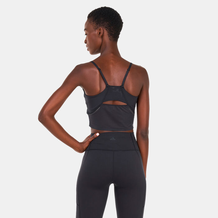 adidas Women's HIIT 45 Seconds Crop Tank Top Black adidas Women's HIIT 45 Seconds Crop Tank Top Black image number 1