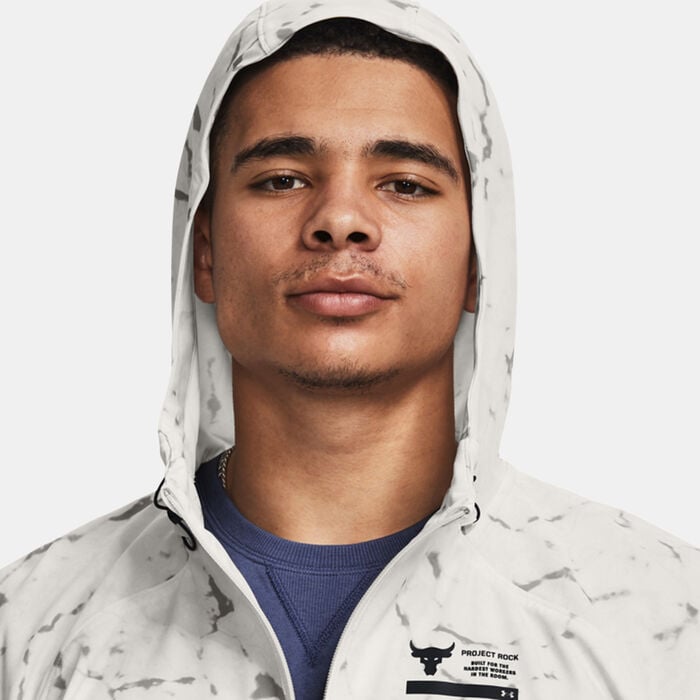 Under Armour Men's Project Rock Unstoppable Jacket White Under Armour Men's Project Rock Unstoppable Jacket White image number 3