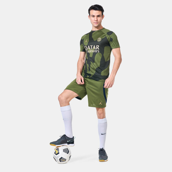 Jordan Men's Paris Saint-Germain Academy Pro Fourth Dri-FIT Football Pre-Match Top Green Jordan Men's Paris Saint-Germain Academy Pro Fourth Dri-FIT Football Pre-Match Top Green image number 2
