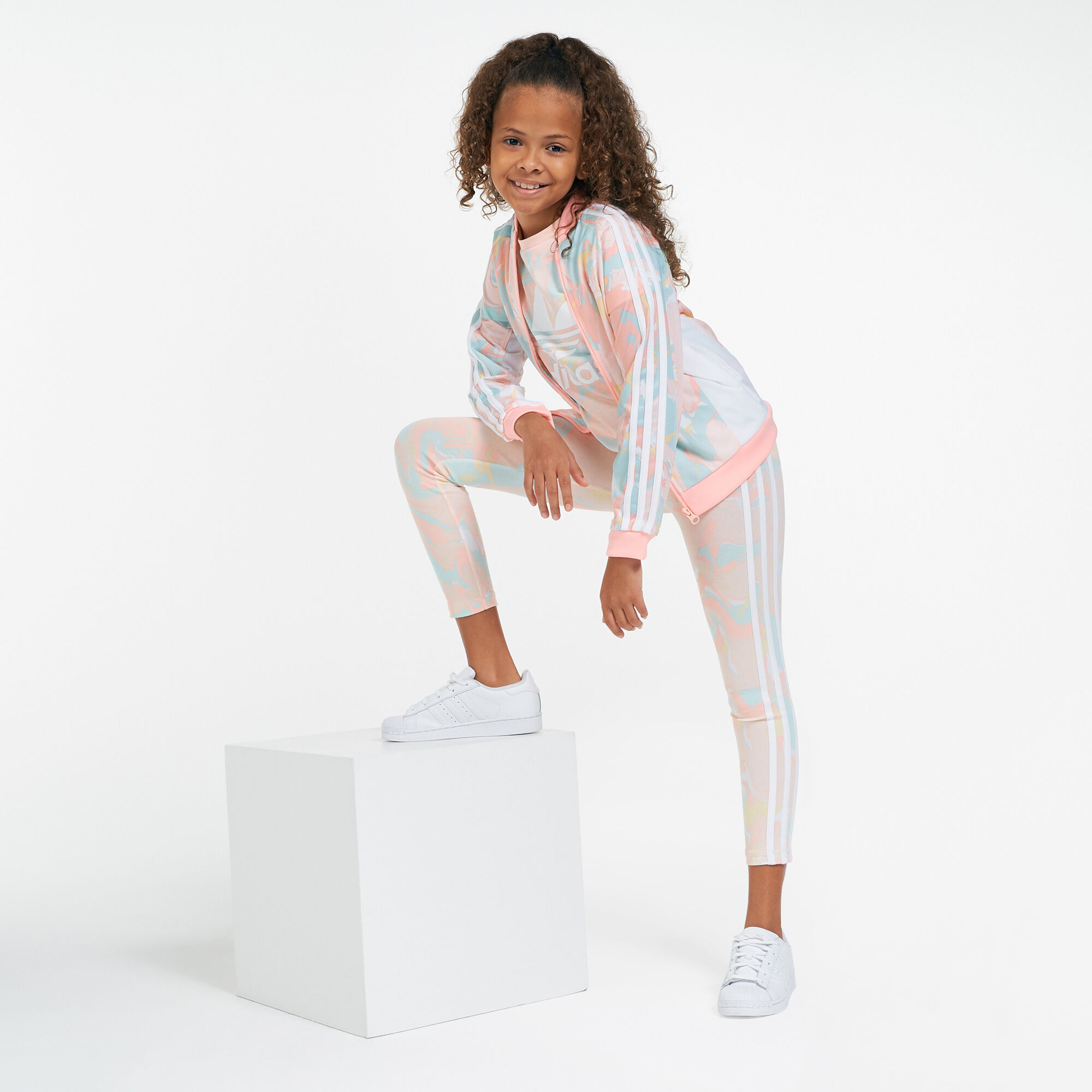 Kids Marble Print SST Track Jacket
