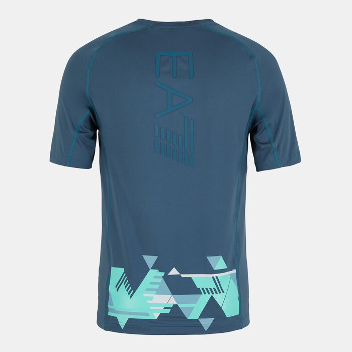 EA7 Emporio Armani Men's Vigor7 Big Logo T-Shirt Grey image number 1