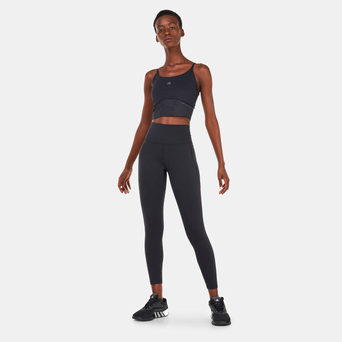 adidas Women's HIIT 45 Seconds Crop Tank Top Black adidas Women's HIIT 45 Seconds Crop Tank Top Black image number 2