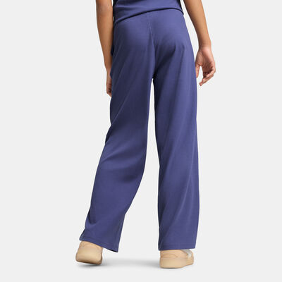 PUMA Kids' Butterfly Vibe Ribbed Pants Blue