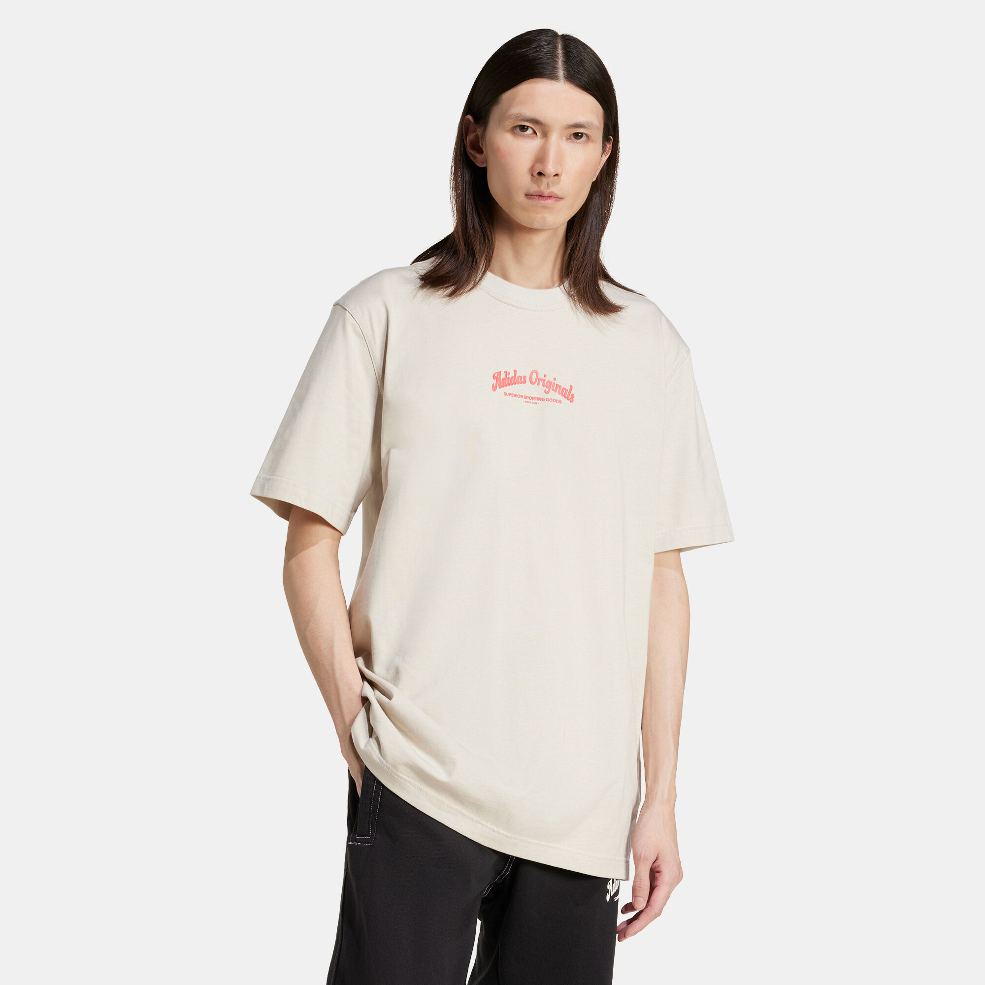 商品画像：Shop adidas Originals Men's Wabash T-Shirt Beige Online in 5