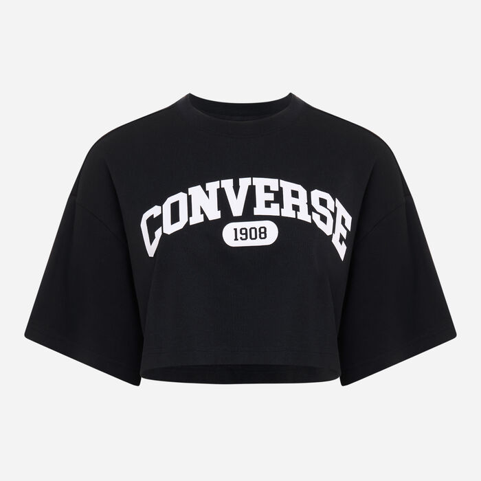 Converse Women's Sporty Crop Top Black Converse Women's Sporty Crop Top Black image number 0