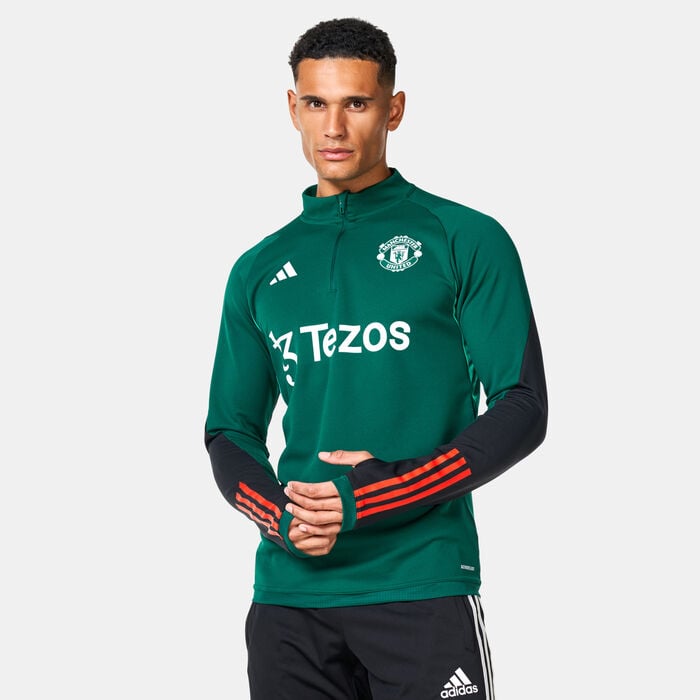 adidas Men's Manchester United Tiro 23 Training Football Top Green adidas Men's Manchester United Tiro 23 Training Football Top Green image number 0