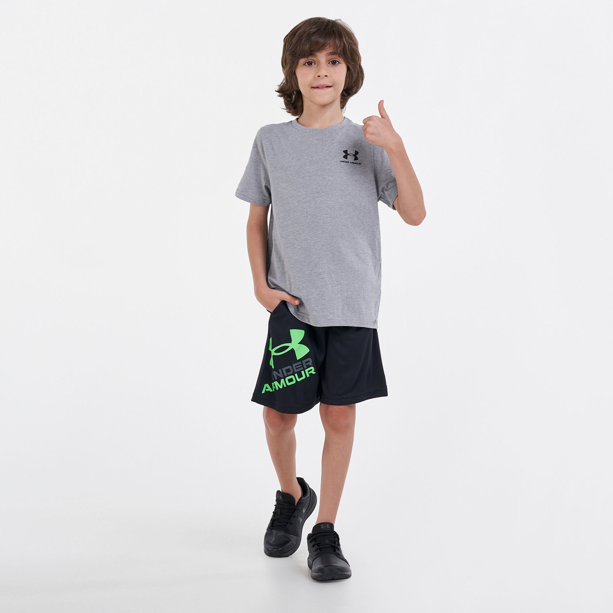 Buy Under Armour Kids UA Prototype 2.0 Logo Shorts Black in KSA SSS