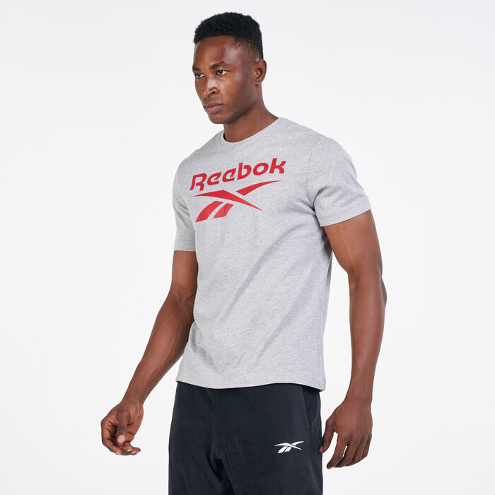 Reebok Men's Graphic Series Stacked T-Shirt Grey Reebok Men's Graphic Series Stacked T-Shirt Grey image number 0