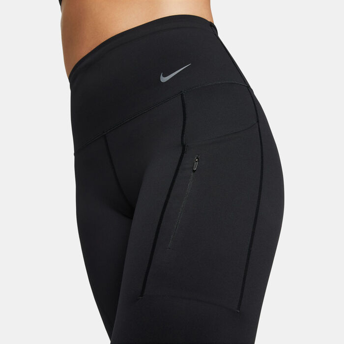 Nike Women's Go Dri-FIT 7/8 Running Leggings Black Nike Women's Go Dri-FIT 7/8 Running Leggings Black image number 2