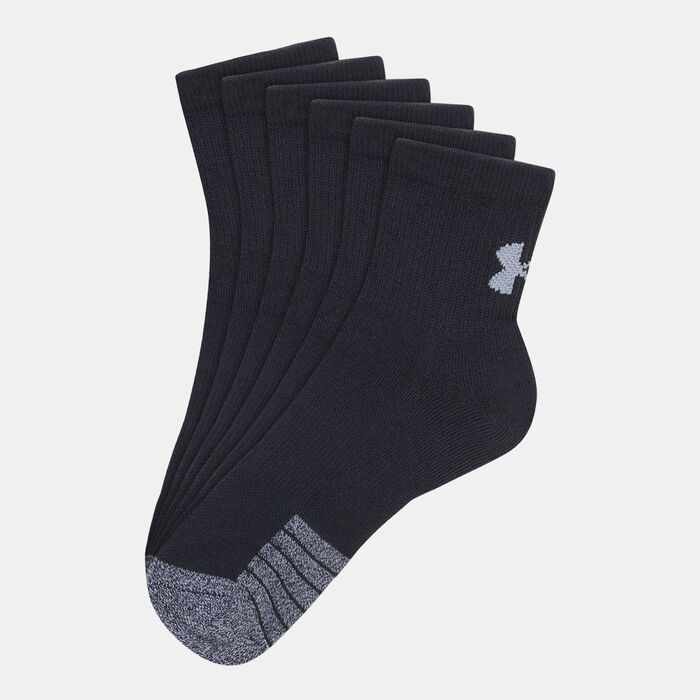 Under Armour HeatGear® Quarter Socks (3 Pack) Black Under Armour HeatGear® Quarter Socks (3 Pack) Black image number 0