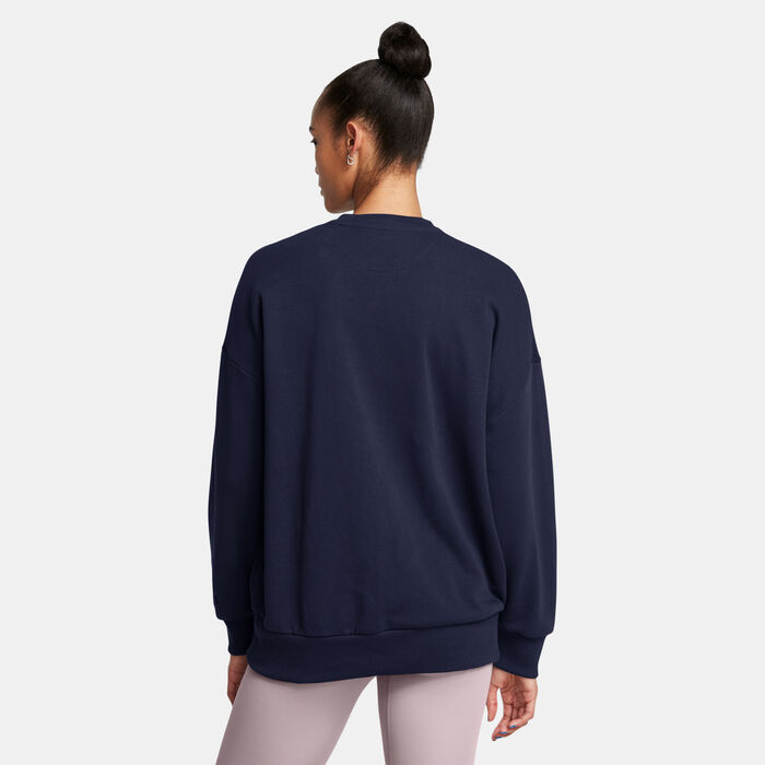 Under Armour Women's Icon Terry Sweatshirt Blue Under Armour Women's Icon Terry Sweatshirt Blue image number 1