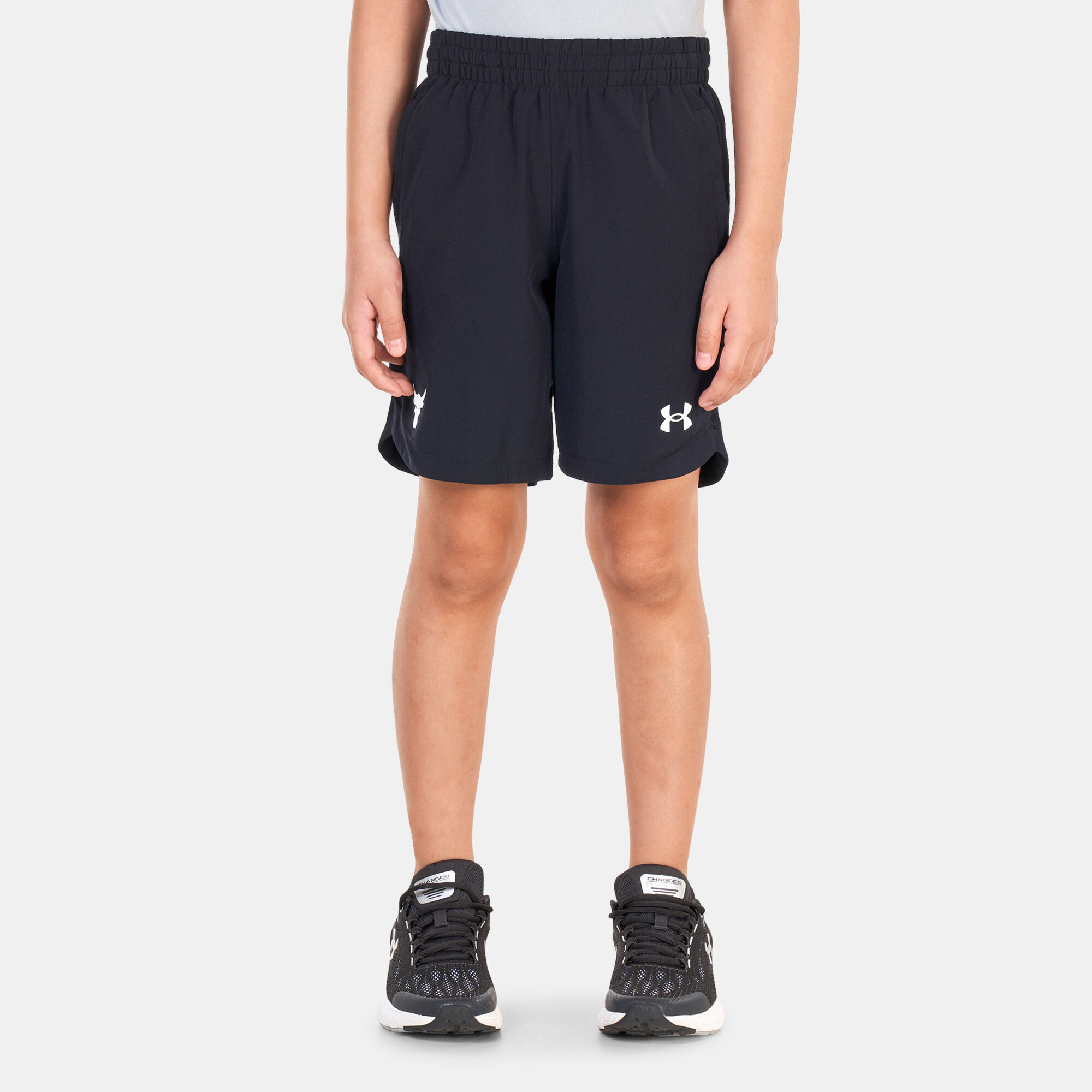 Boys black under armour shorts on sale