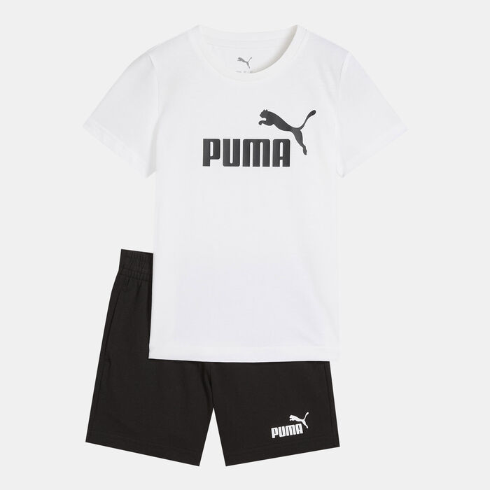 PUMA Kids' Essentials No.1 Logo T-Shirt and Shorts Set Black PUMA Kids' Essentials No.1 Logo T-Shirt and Shorts Set Black image number 0