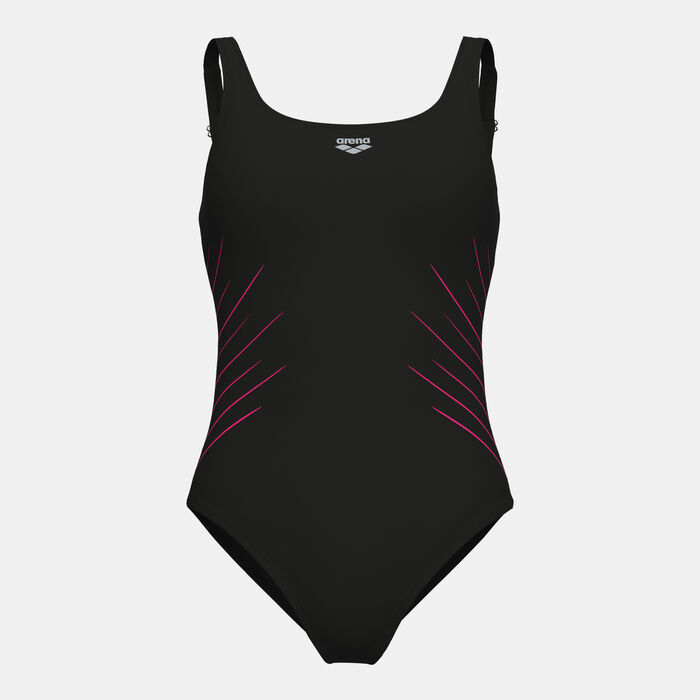 Arena Women's Isa Squared Back Swimsuit Black Arena Women's Isa Squared Back Swimsuit Black image number 0