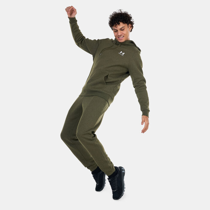 Under Armour Men's UA Essential Fleece Joggers Green Under Armour Men's UA Essential Fleece Joggers Green image number 2