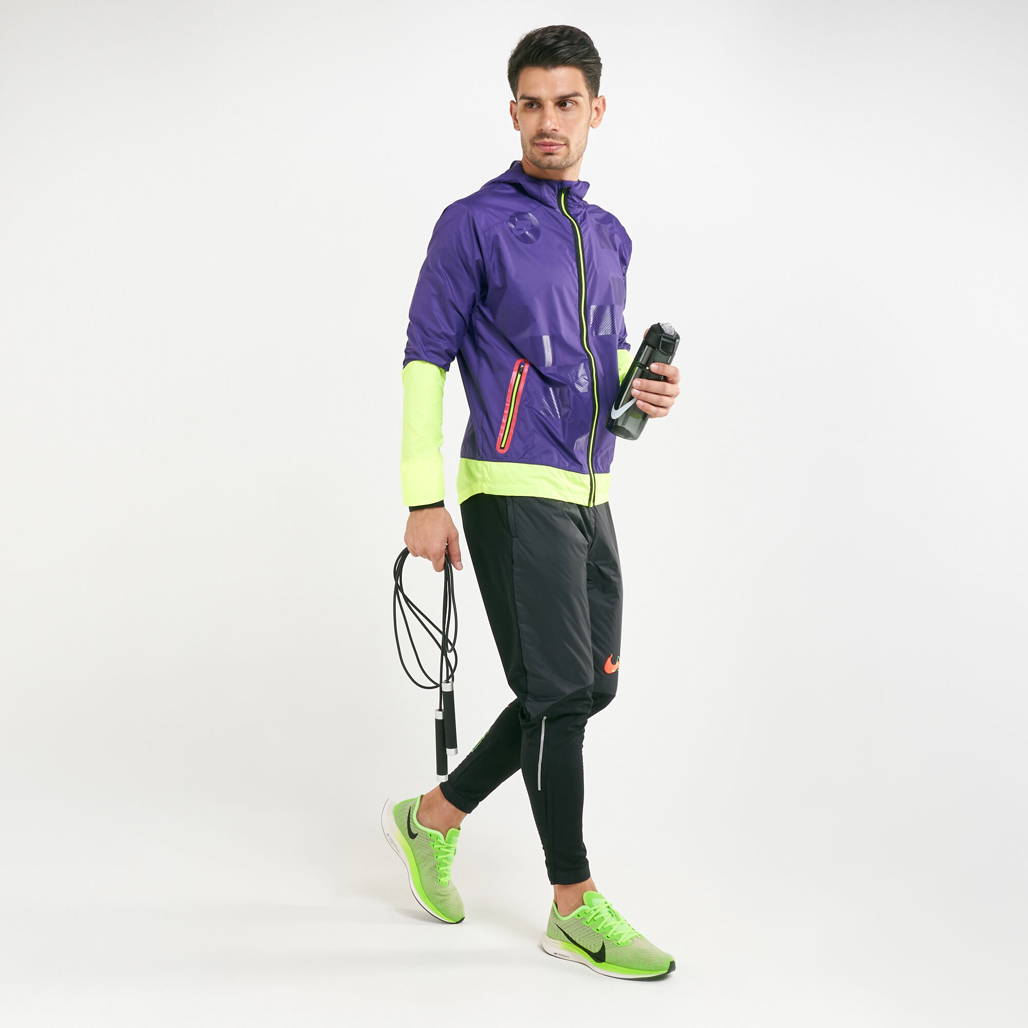 Nike men's shield flash running jacket discount
