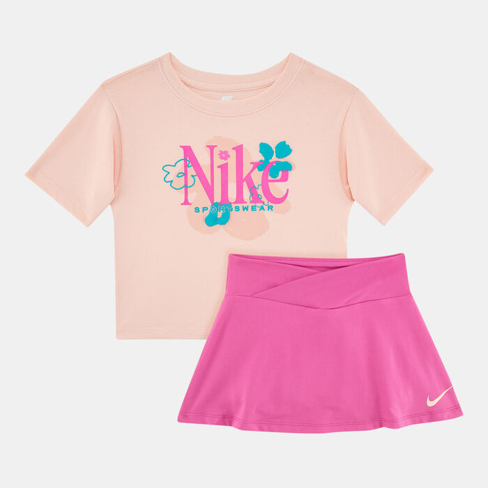 Nike Kids' Wild Flower Dri-FIT Scooter Set Pink Nike Kids' Wild Flower Dri-FIT Scooter Set Pink image number 0