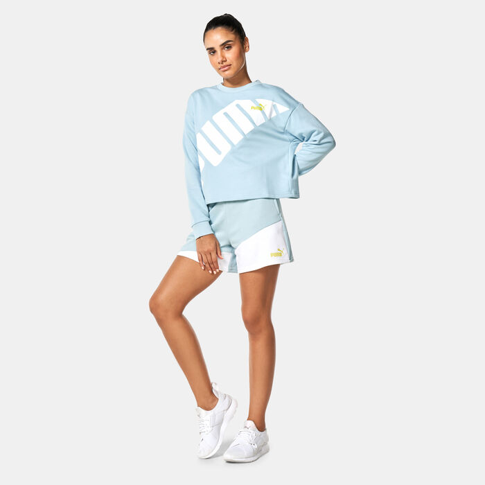 PUMA Women's POWER Shorts Blue PUMA Women's POWER Shorts Blue image number 2