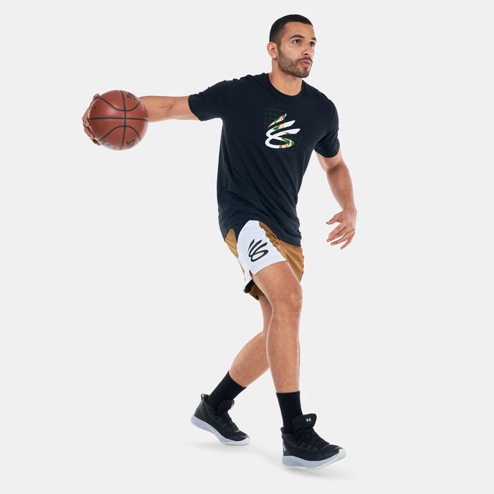 Under Armour Men's Curry Splash Basketball Shorts Brown image number 2