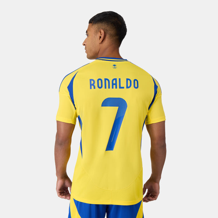 adidas Men's Al Nassr 24/25 Ronaldo Home Football Jersey yellow adidas Men's Al Nassr 24/25 Ronaldo Home Football Jersey yellow image number 1