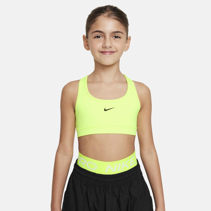 Nike Kids' Swoosh Medium-Support Sports Bra Green Nike Kids' Swoosh Medium-Support Sports Bra Green image number 0