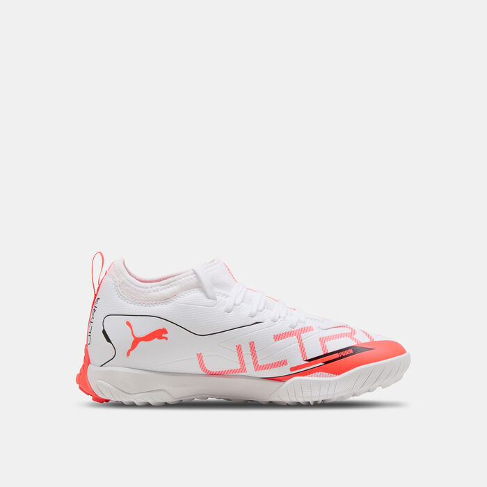 PUMA Kids' ULTRA 5 MATCH+ Turf Ground Football Shoes White image number 2