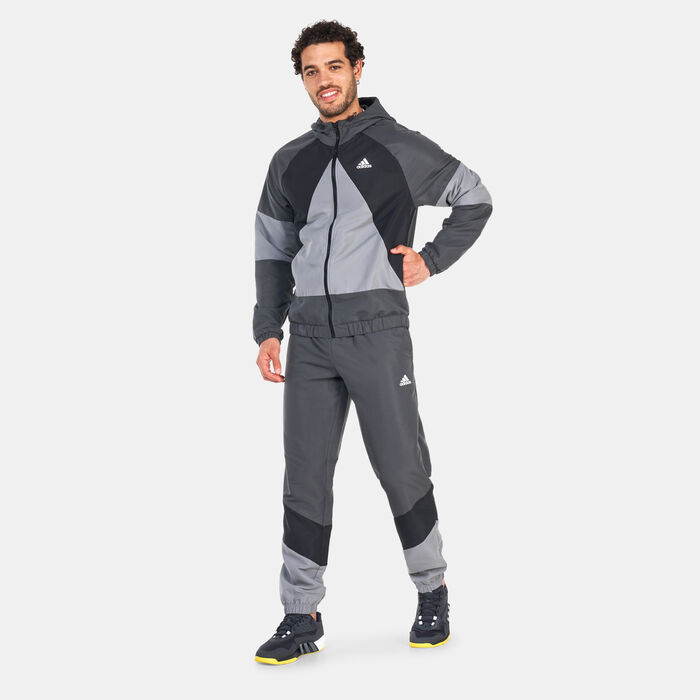 adidas Men's Colourblock Tracksuit Grey adidas Men's Colourblock Tracksuit Grey image number 0