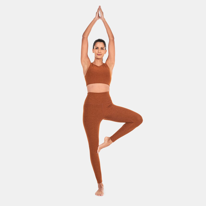 BEYOND YOGA Women's Spacedye Open Back Sports Bra Brown BEYOND YOGA Women's Spacedye Open Back Sports Bra Brown image number 2