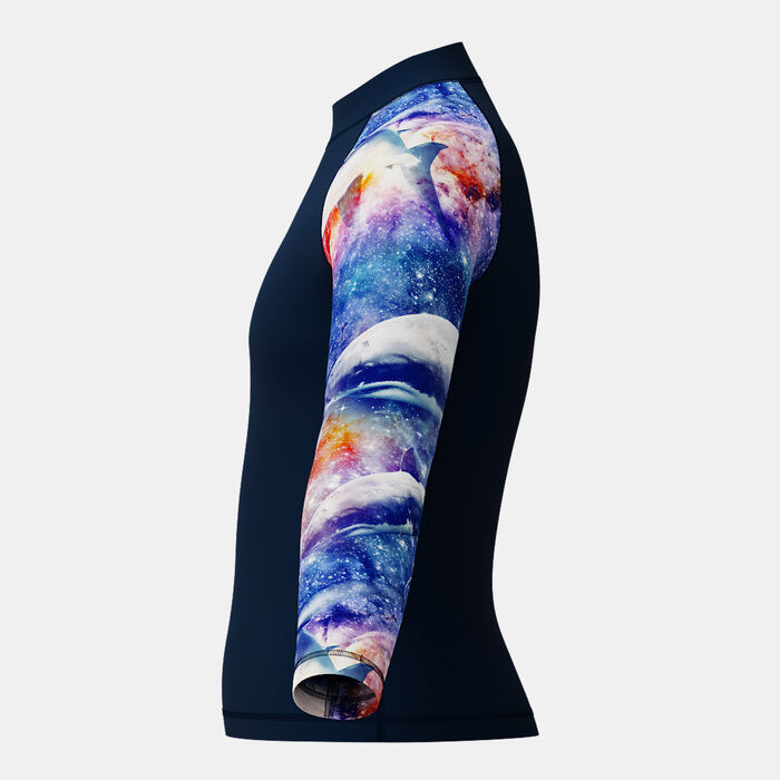 Speedo Kids' Digital Print Swimming Rashguard Blue Speedo Kids' Digital Print Swimming Rashguard Blue image number 3