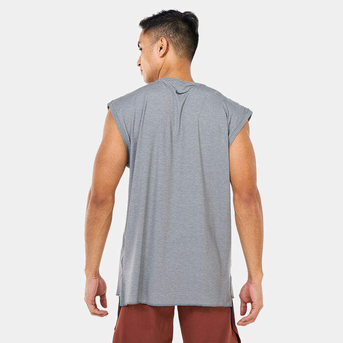 Nike Men's Dri-FIT Yoga Tank Top White image number 1