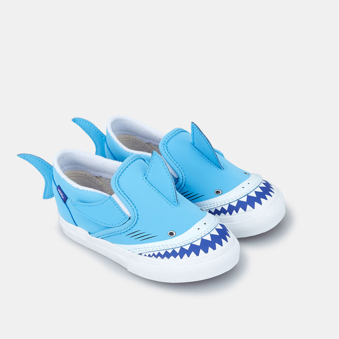 Vans Kids' Slip-On V Shark Shoe (Toddler) Blue Vans Kids' Slip-On V Shark Shoe (Toddler) Blue image number 1