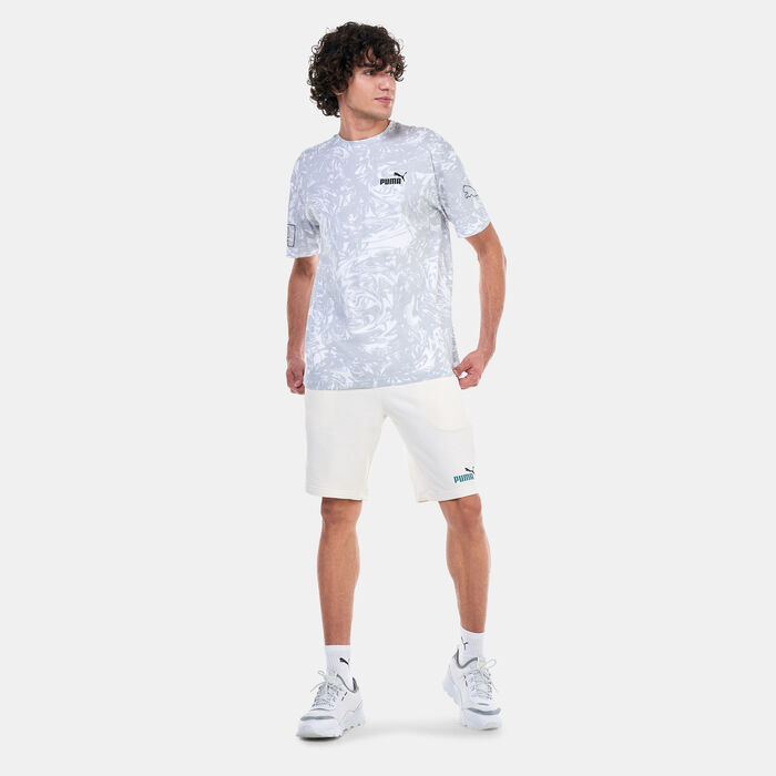 PUMA Men's Essentials+ Two-Tone Shorts Beige PUMA Men's Essentials+ Two-Tone Shorts Beige image number 2
