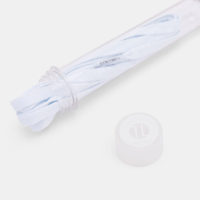 TUBELACES Flat Shoelaces White image number 2