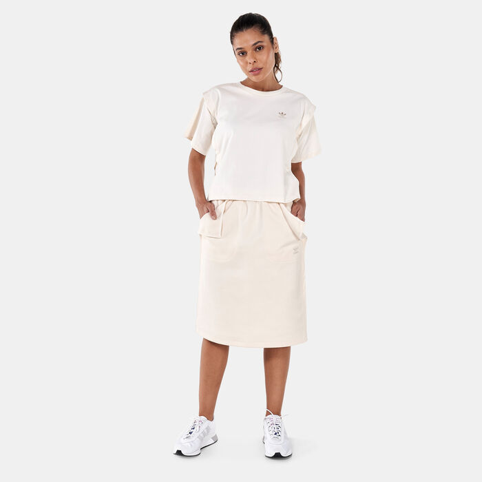 adidas Originals Women's Adicolor Clean Classics Skirt Beige image number 2