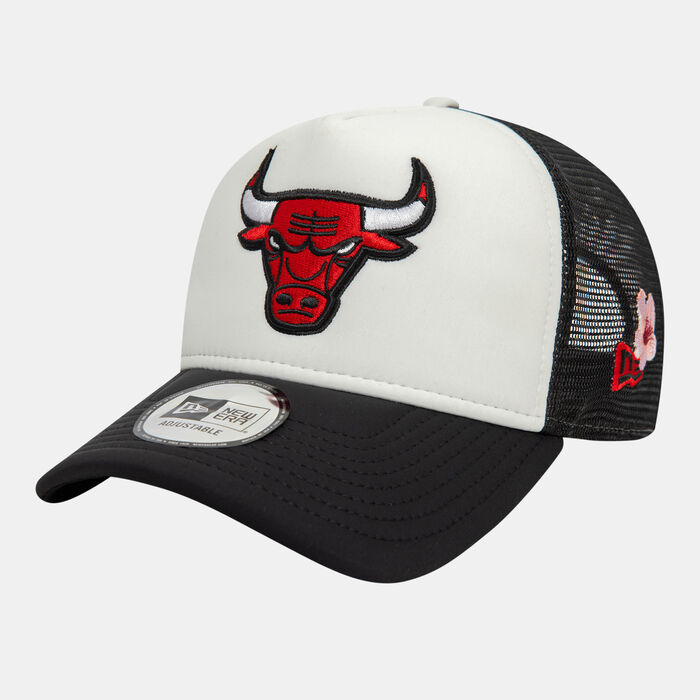 New Era Men's NBA Chicago Bulls Flower 9FORTY Trucker Cap Black New Era Men's NBA Chicago Bulls Flower 9FORTY Trucker Cap Black image number 3