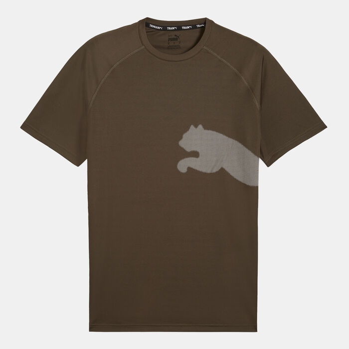 PUMA Men's Train All Day Big Cat T-Shirt Green PUMA Men's Train All Day Big Cat T-Shirt Green image number 0