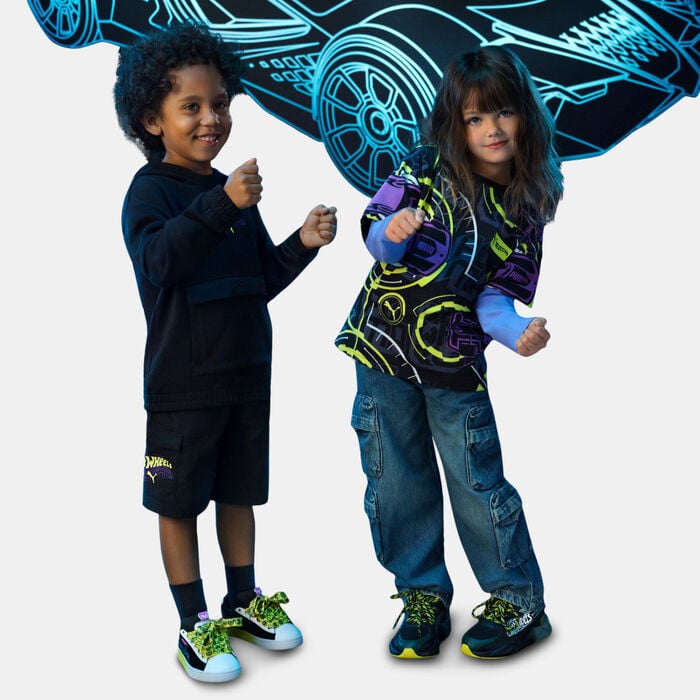 PUMA Kids' HOT WHEELS Shorts Black PUMA Kids' HOT WHEELS Shorts Black image number 2