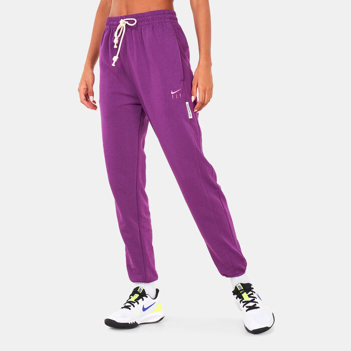Nike Women's Dri-FIT Swoosh Fly Standard Issue Sweatpants Purple image number 0