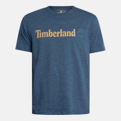 Timberland Men's Linear Logo T-Shirt Blue Timberland Men's Linear Logo T-Shirt Blue