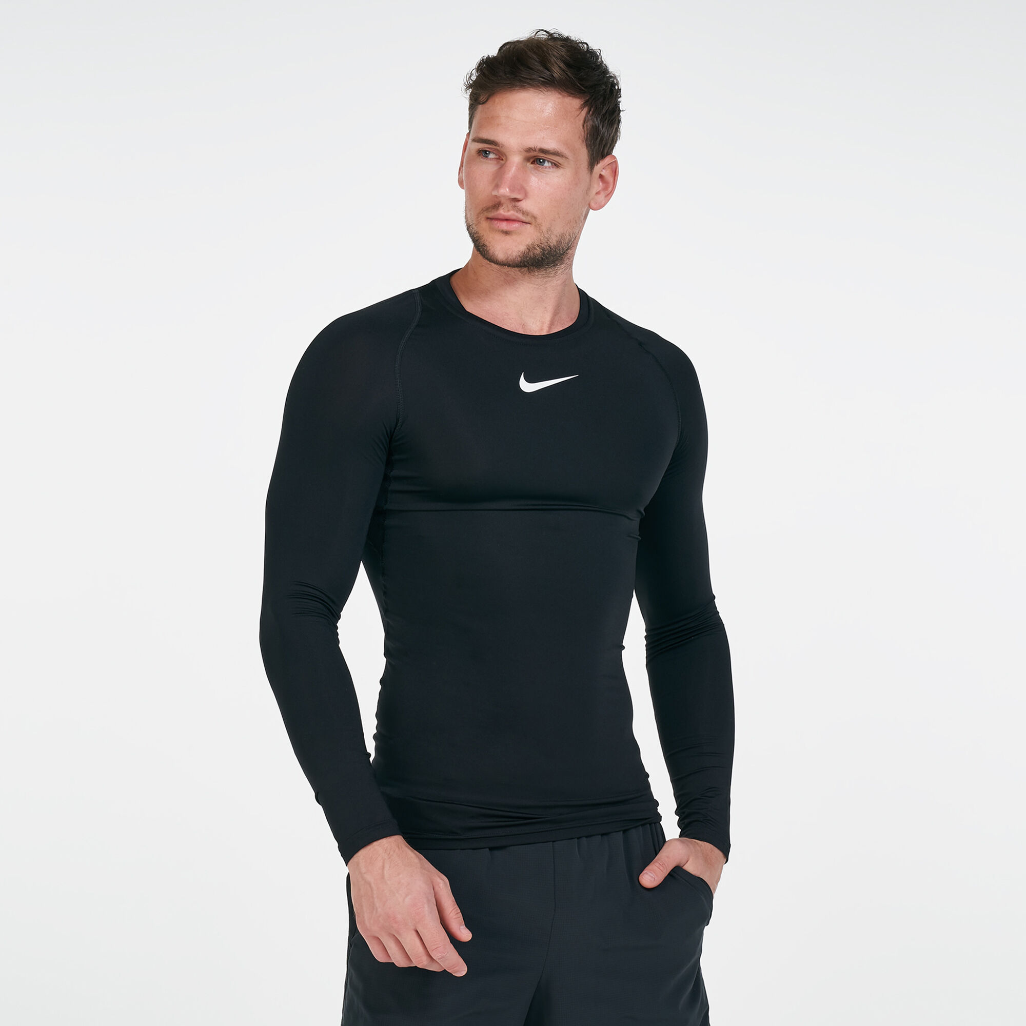 Asociar abrigo dominio Nike Pro Long Sleeve Compression T-Shirt 1 in KSA | SSS