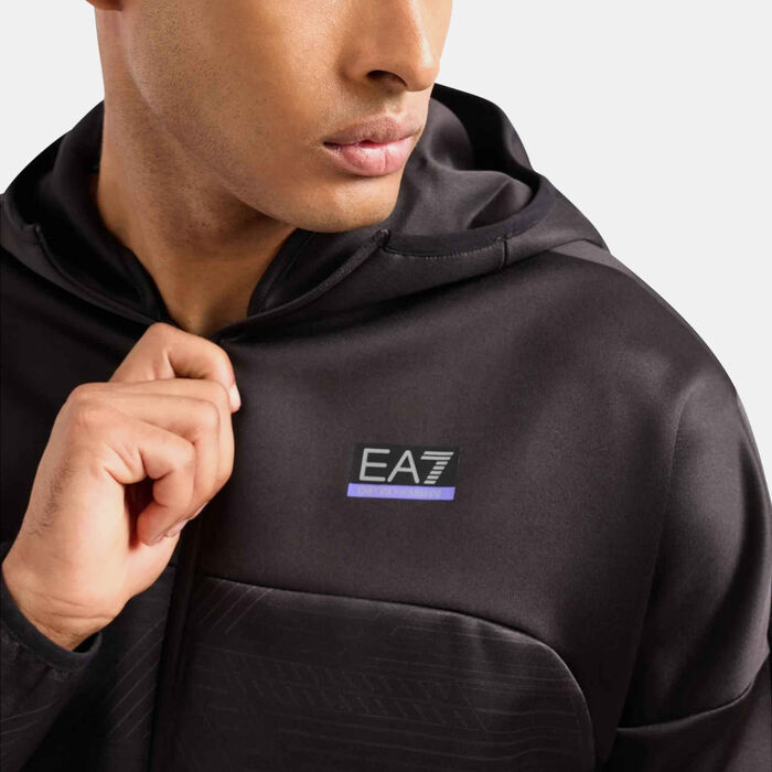 EA7 Emporio Armani Men's Vigor7 Full-Zip Hoodie Brown image number 3