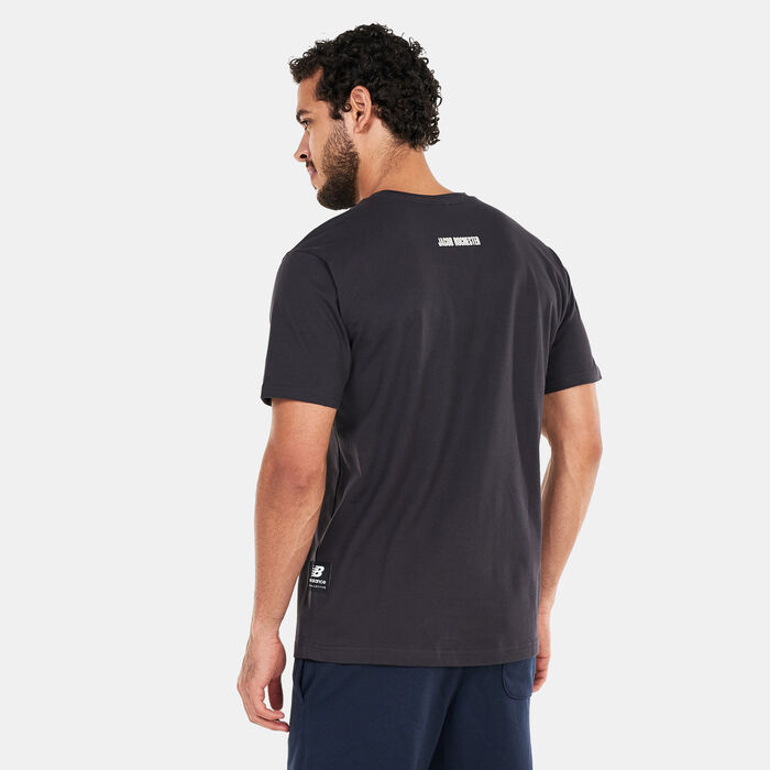 New Balance Men's Athletics Jacob Rochester Tote T-Shirt Blue New Balance Men's Athletics Jacob Rochester Tote T-Shirt Blue image number 1